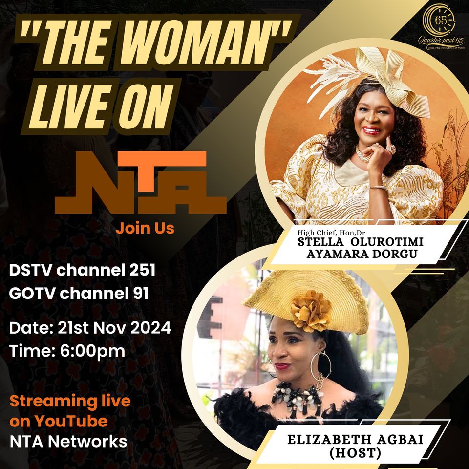 Flyer for the NTA programme The Woman, featuring Dr. Stella Ayamara Dorgu and host Elizabeth Agbai